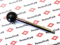 Ручка для станка шарообразная с внутренней резьбой на стальном стержне М6х80 (11280-М6-80)