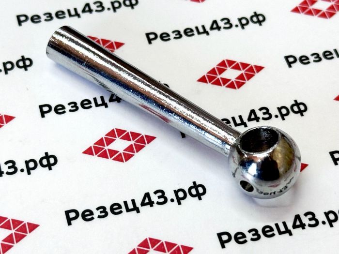 Ручка для станка шарообразная  на стальном стержне 63 мм c отверстием 8 мм