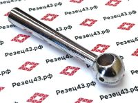 Ручка для станка шарообразная на стальном стержне 100 мм c отверстием 12 мм (1129310012)