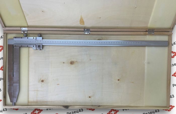 Штангенциркуль с нониусом для измерения пазов с удлиненными губками 0-500 мм, губки 240 мм