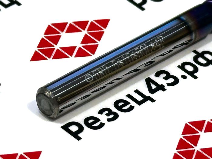 Концевая фреза с закруглённым углом режущей кромки R0.5 D5-D5-50 4Z, сталь (HRC65)