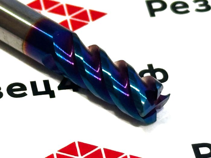 Концевая фреза с закруглённым углом режущей кромки R0.5 D6-D6-50 4Z, сталь (HRC65)