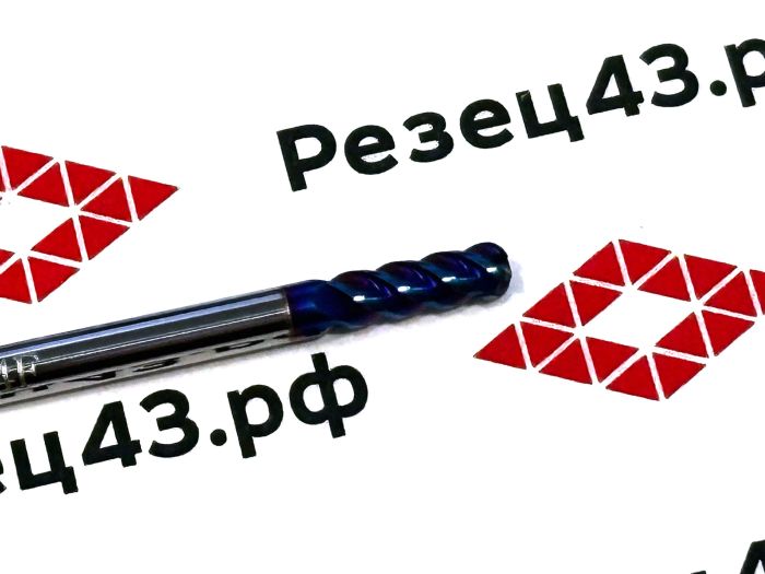 Концевая фреза с закруглённым углом режущей кромки R1 D3-D3-50 4Z, сталь (HRC65)