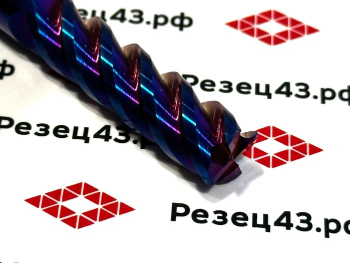 Концевая фреза с закруглённым углом режущей кромки R1 D12-D12-100 4Z, сталь (HRC65)