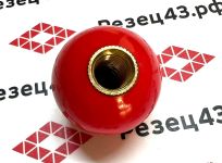 Ручка для станка шарообразная 50хВМ16 красная с внутренней резьбой (111815016)