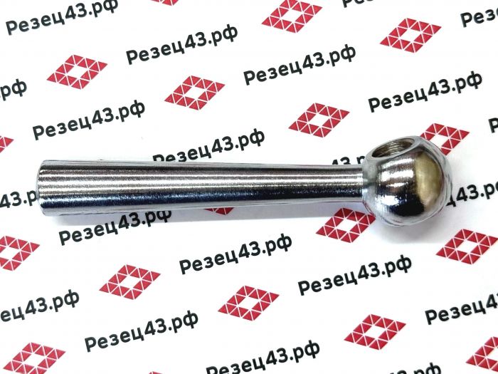 Ручка для станка шарообразная на стальном стержне 100 мм c резьбовым отверстием М12