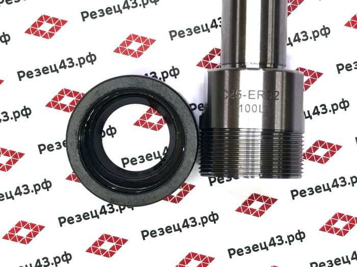 Цанговый патрон с цилиндрическим хвостовиком, диаметр 25 мм, для цанг ER25 (C25-ER32UM-100)