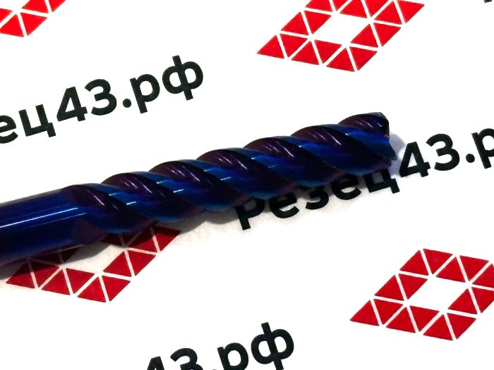 Концевая фреза с закруглённым углом режущей кромки R0.5 D6-D6-100 4Z, сталь (HRC65)