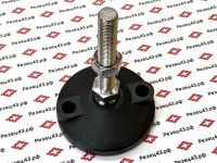 Винтовая шарнирная регулируемая опора с крепежными отверстиями 42021-D100-M16-100