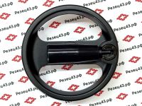 Алюминиевый маховик 125х12 с двумя спицами и складной ручкой (1301112512)