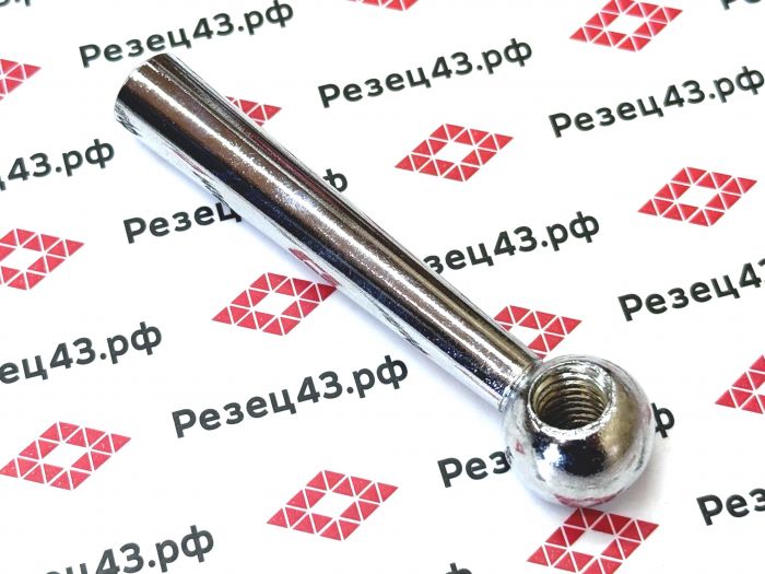 Ручка для станка шарообразная на стальном стержне 80 мм c резьбовым отверстием М10