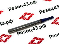 Концевая фреза с закруглённым углом режущей кромки R0.5 D2.5-D4-50 4Z, сталь (HRC65)