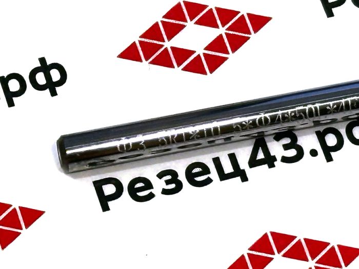 Концевая фреза с закруглённым углом режущей кромки R1 D3.5-D4-50 4Z, сталь (HRC65)