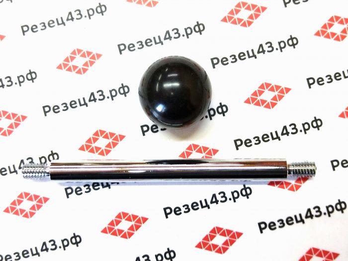Ручка для станка шарообразная с внутренней резьбой на стальном стержне М6х80