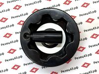 Маховик дисковый с волновым рифлением 100х12 со складной ручкой