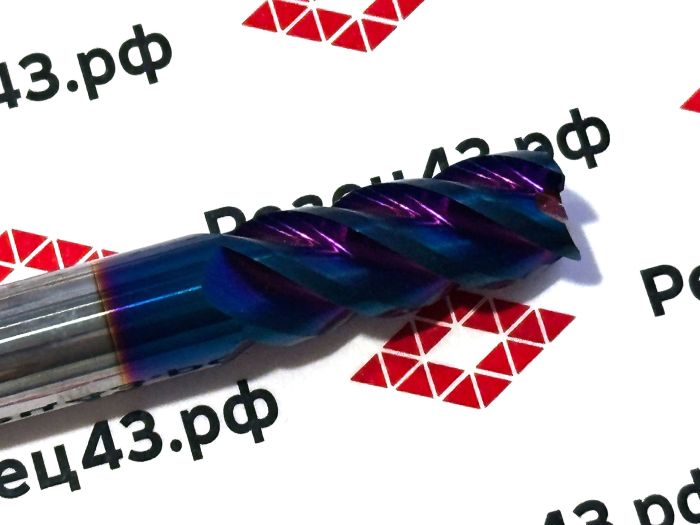 Концевая фреза с закруглённым углом режущей кромки R0.5 D10-D10-75 4Z, сталь (HRC65)