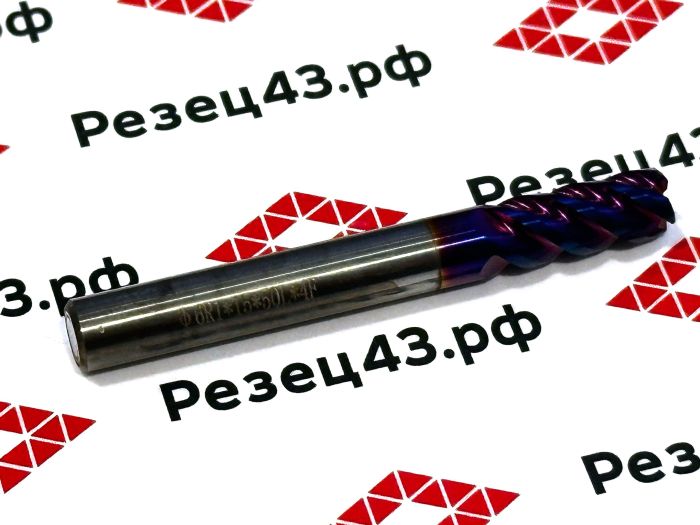 Концевая фреза с закруглённым углом режущей кромки R1 D6-D6-50 4Z, сталь (HRC65)