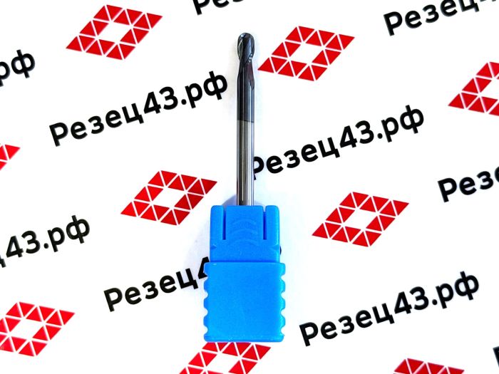 Сферическая фреза R1.5 D3-D3-50 2Z, сталь (HRC45)