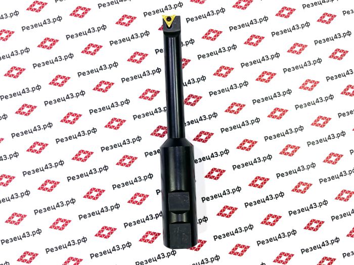 Расточной резец со сменными пластинами 25 мм с глубиной точения 90 мм, с лыской для расточной головки F1