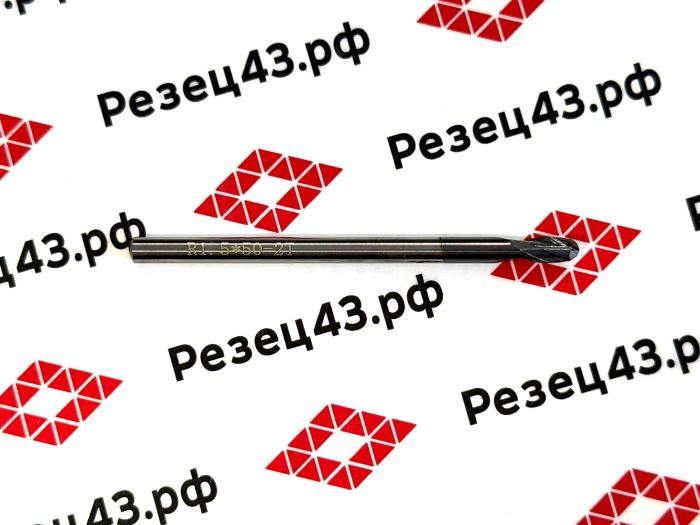 Сферическая фреза R1.5 D3-D3-50 2Z, сталь (HRC45)