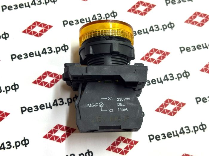 Индикатор светодиодный пластиковый КМЕ-ОЛ желтый 220В AC/DC IP67