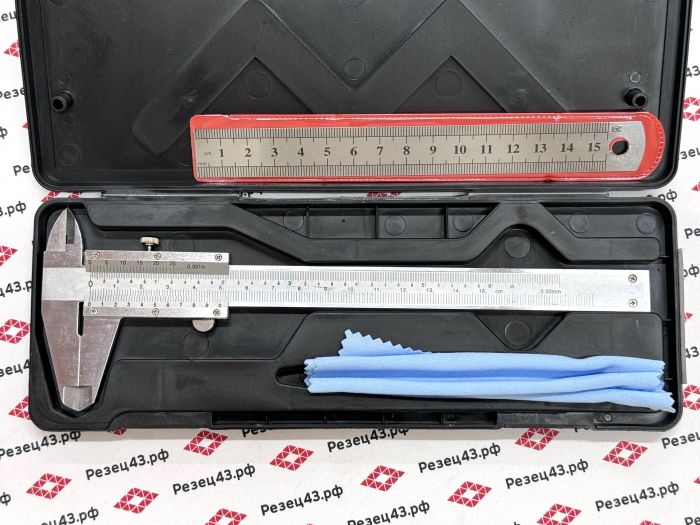 Штангенциркуль 0-150 мм нониусный с дюймовой и метрической шкалой