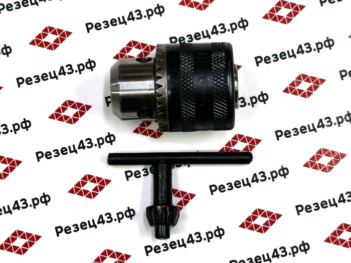 Сверлильный патрон 1.5-10 мм c посадкой на резьбу 3/8"-24UNF с ключом