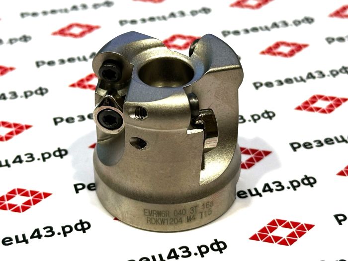 Торцевая насадная (корпусная) фреза, диаметр 40 мм под сменные круглые пластины (EMRW6R-40-16-3T)