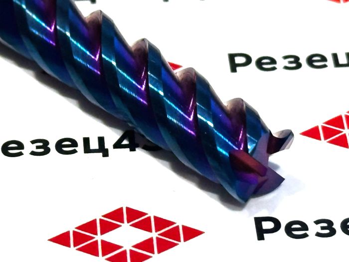 Концевая фреза с закруглённым углом режущей кромки R0.5 D10-D10-100 4Z, сталь (HRC65)