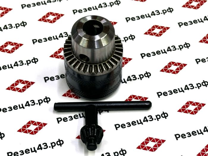 Сверлильный патрон 1.5-10 мм c посадкой на резьбу 3/8"-24UNF с ключом