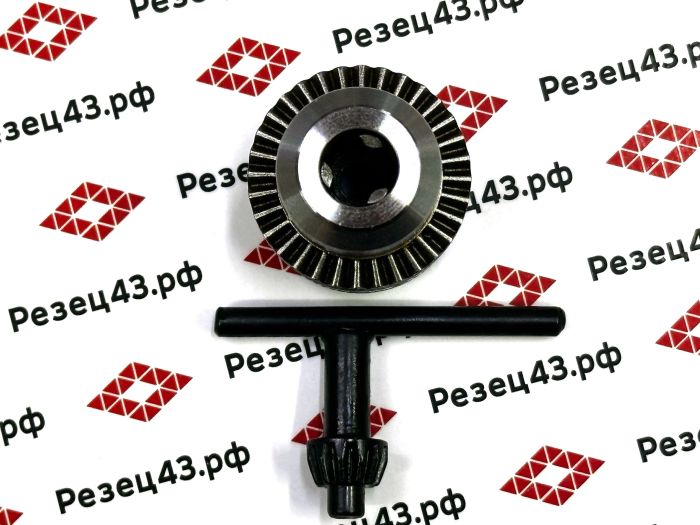 Сверлильный патрон 1.5-10 мм c посадкой на резьбу 3/8"-24UNF с ключом