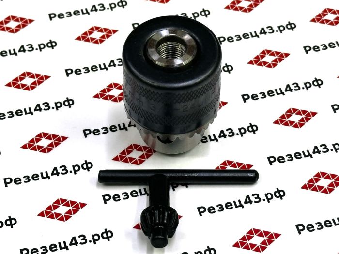 Сверлильный патрон 1.5-10 мм c посадкой на резьбу 3/8"-24UNF с ключом