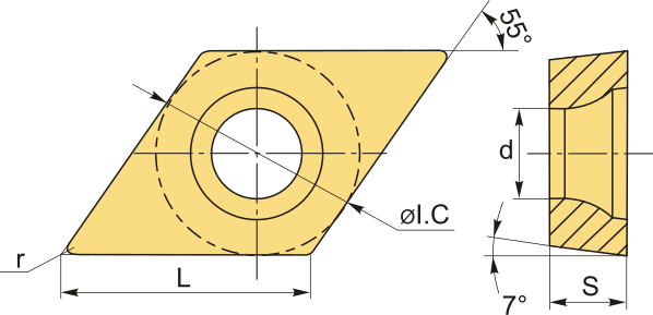 Пластина токарная DCMT11T308 RZ6018