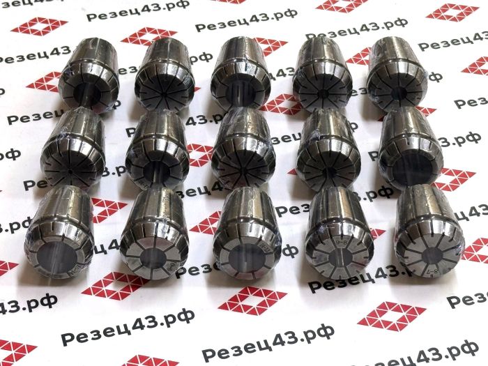 Цанговый патрон SK30 с ключом и набором цанг ER25 в кейсе (SK30-ER25-15PCS)