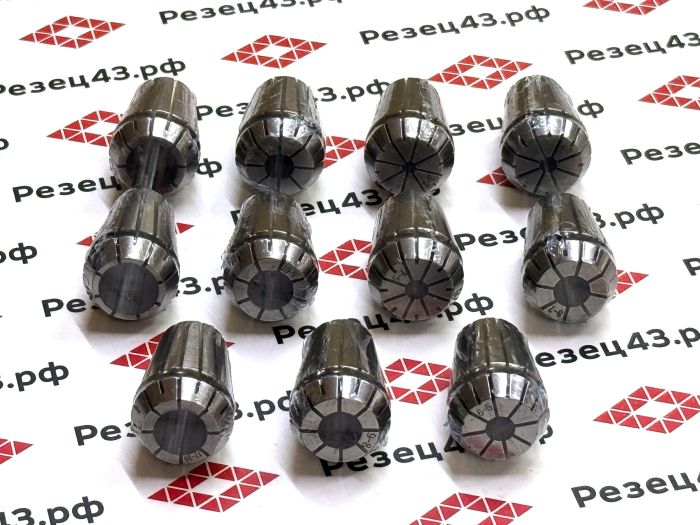 Цанговый патрон Морзе 2 с ключом и набором цанг ER20 в кейсе (MTB2-ER20-11PCS)