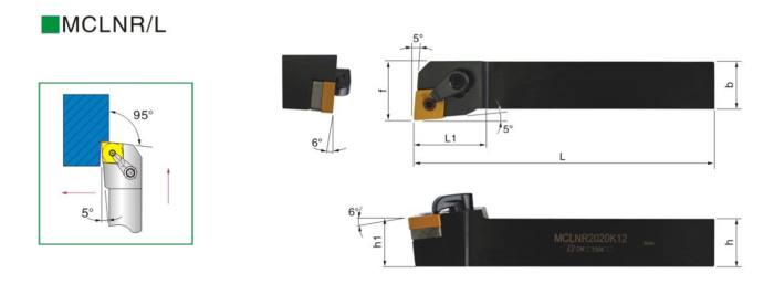 Резец наружного точения MCLNR1616H12 NiceCutt