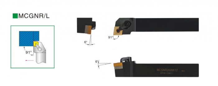 Резец наружного точения MCGNL1616H12