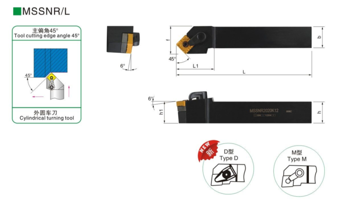 Резец наружного точения DSSNR3232P12