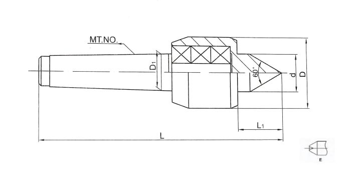 Прецизионный подвижный токарный центр (Precision Light-duty live center) с конусом Морзе 3 - E