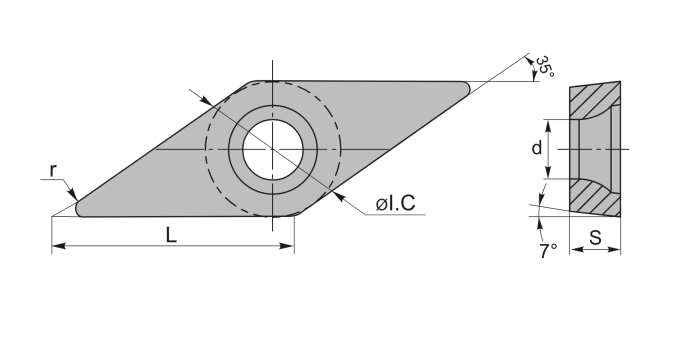 Пластина VCMT160404 LY9060