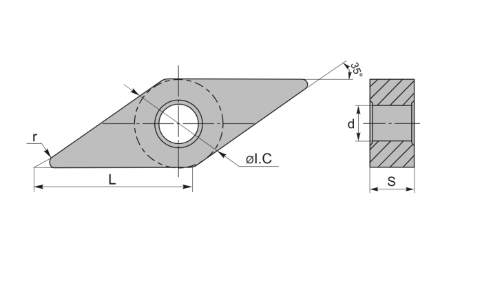 Пластина VNMG160404-HA H01